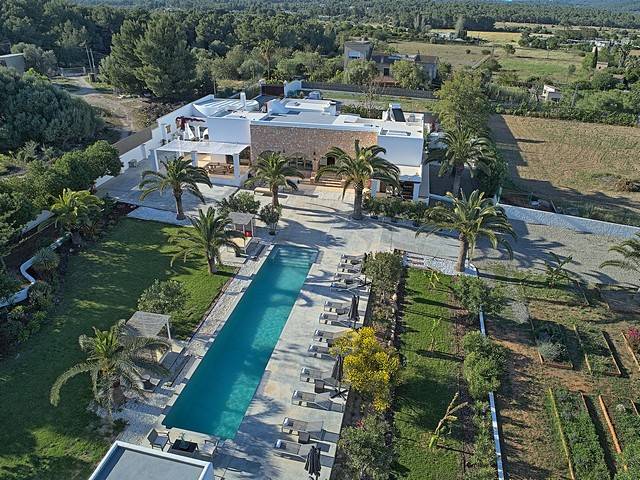 A spacious villa in Ibiza with large swimming pool