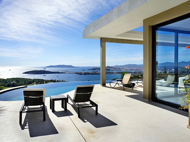 Stylish modern villa with an amazing sea view near Ibiza town