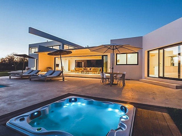 luxury ibiza villa with jacuzzi